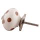 Brown Dotted Ceramic Floral Dresser Knobs